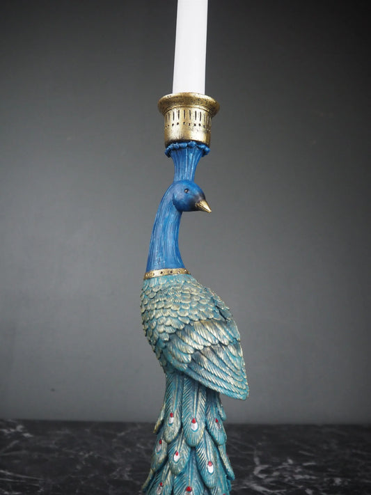 Påfågel ljusstake