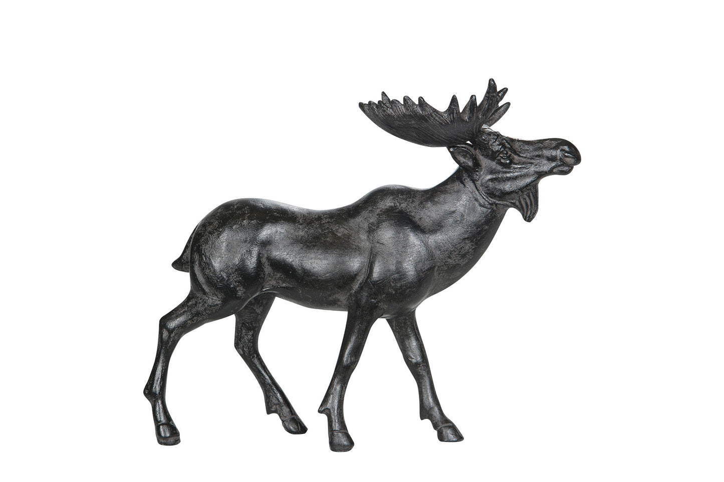 Brun dekorationsfigur föreställande en älg, 16 cm