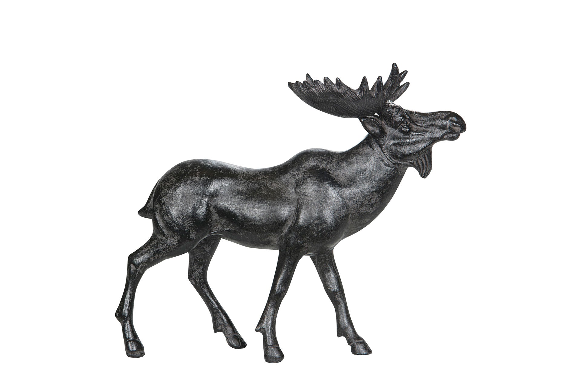Brun dekorationsfigur föreställande en älg, 16 cm