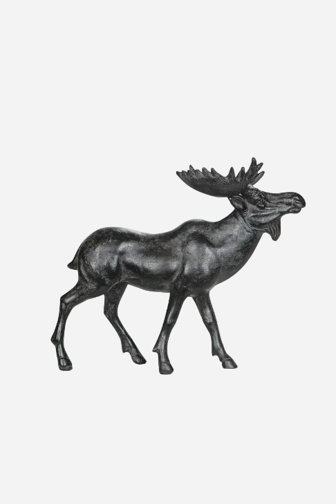 Brun dekorationsfigur föreställande en älg, 16 cm