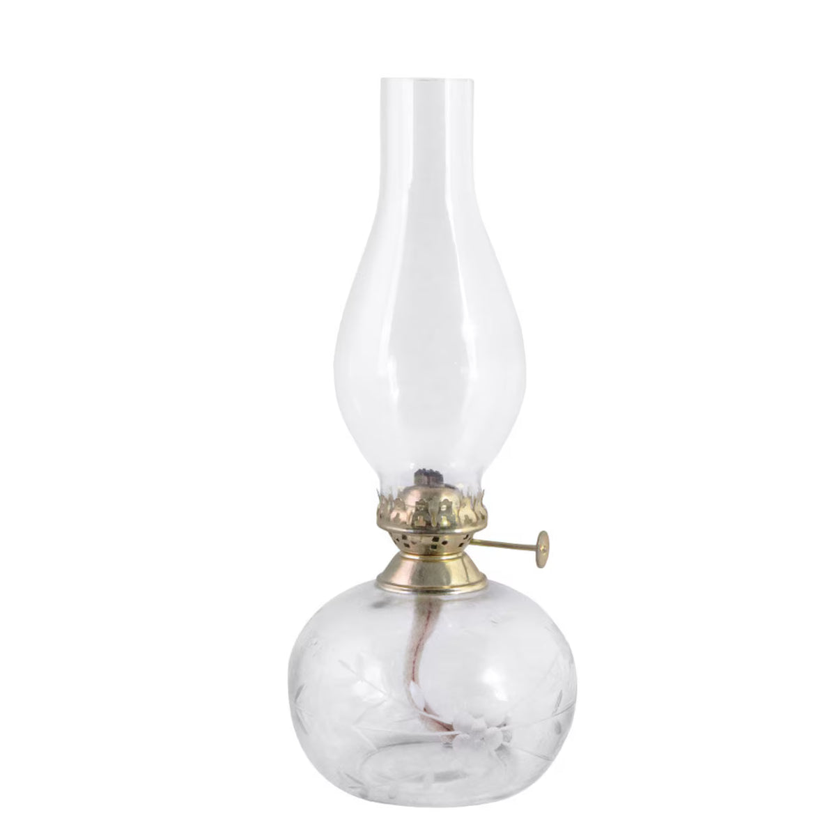 Fotogenlampa Oval Löv Klar/Mässing 28 cm