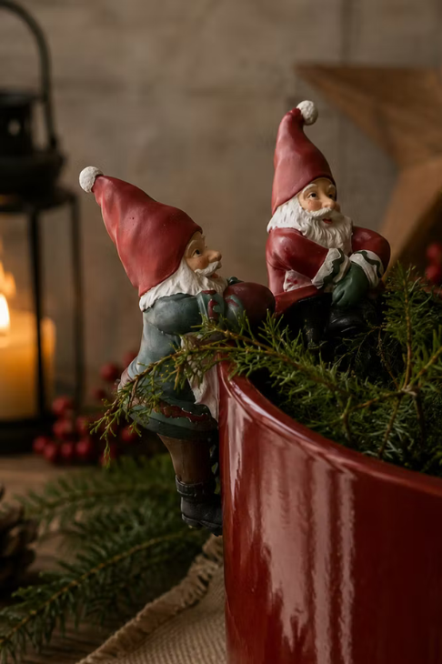 Hängande tomte till krukkant