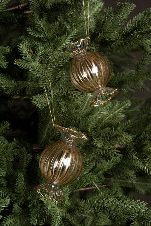 Glaskaramell Guld – Julgranshänge
