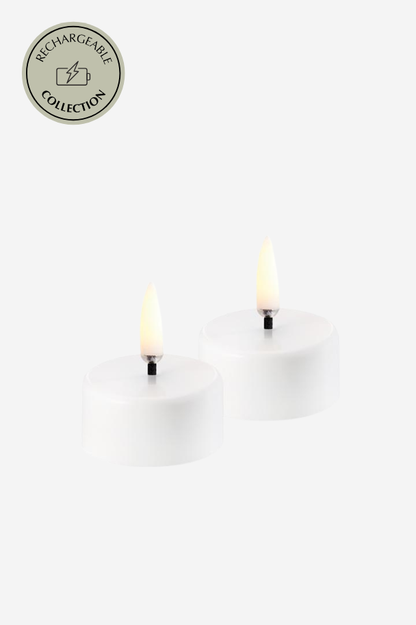 UYUNI uppladdningsbara LED-värmeljus 2-pack 3,9 × 2,3 cm