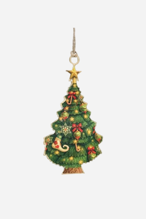 Emaljhänge Julgran – 11 cm
