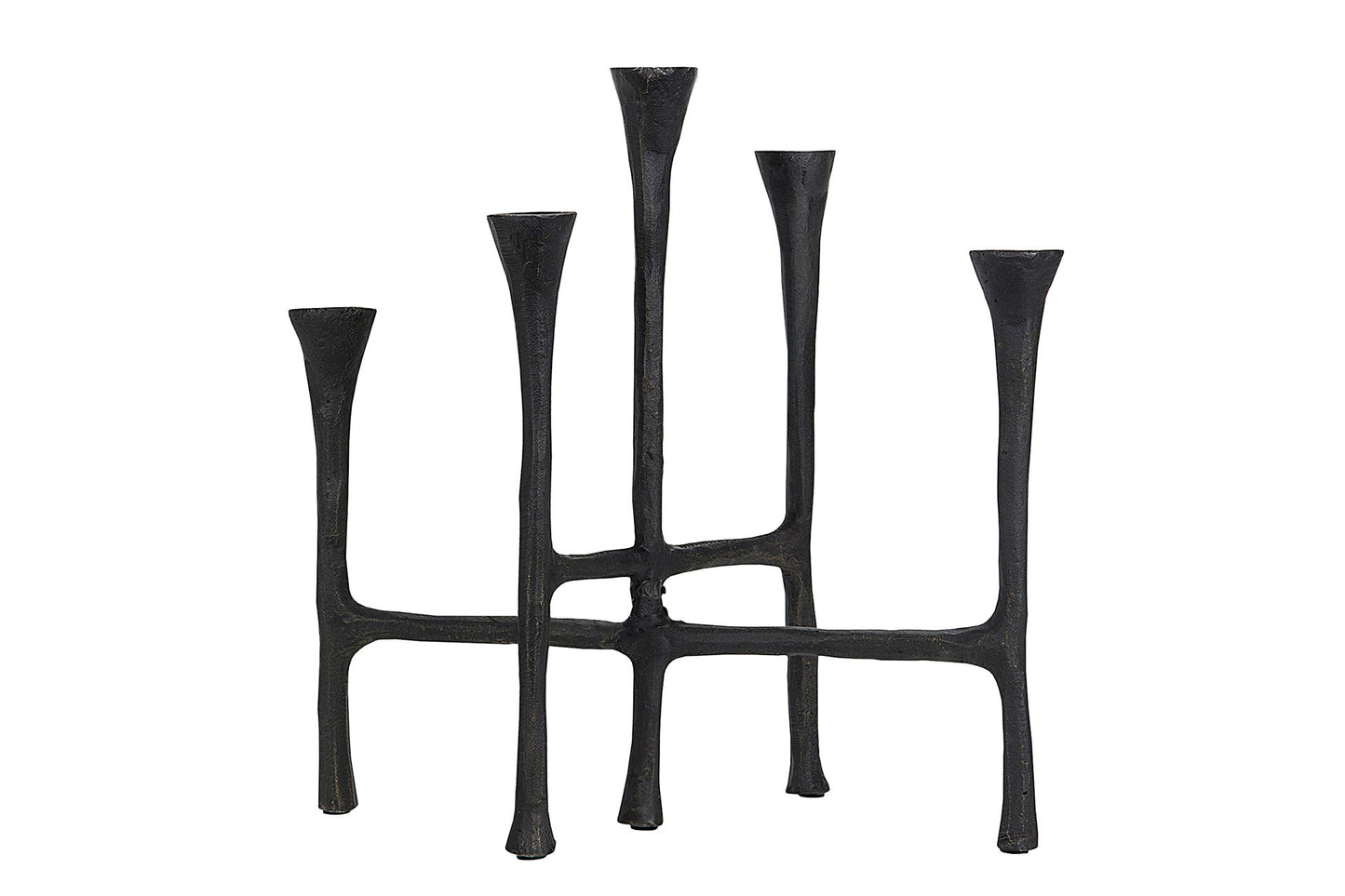 Svart ljusstake med fem ljushållare