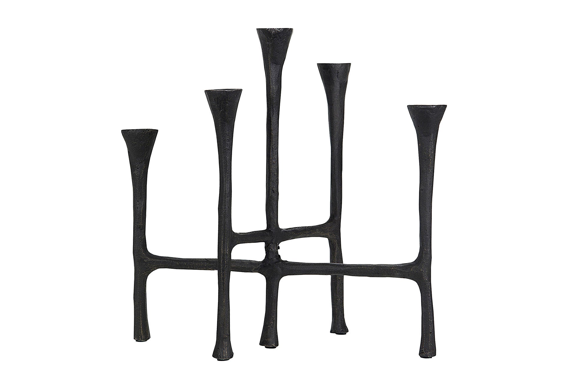 Svart ljusstake med fem ljushållare