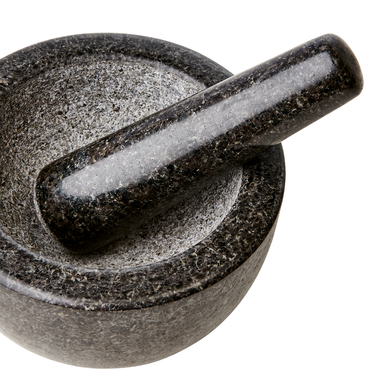 Mortel med stöt THYME i svart granit