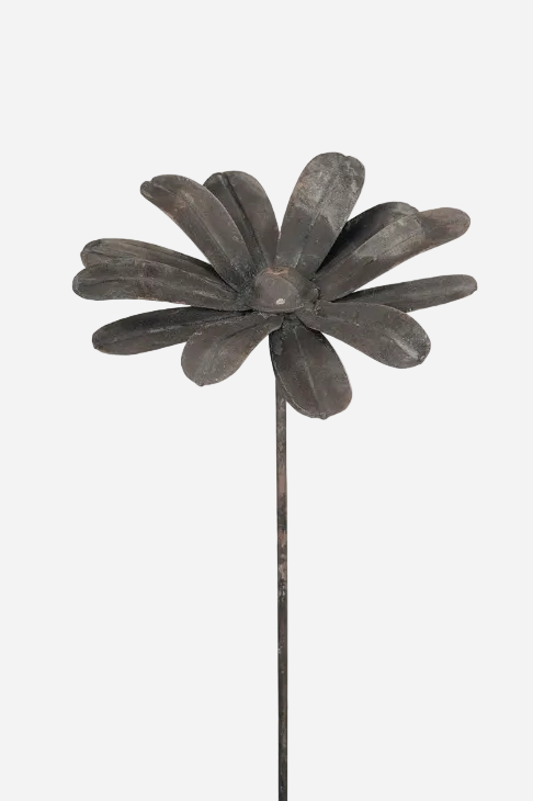 Metallblomma på pinne för trädgården, 103 cm