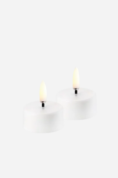 UYUNI uppladdningsbara LED-värmeljus White 2-pack 3,9 × 2,3 cm